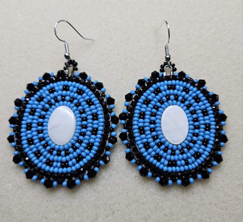 Midnight Sky Beaded Earring