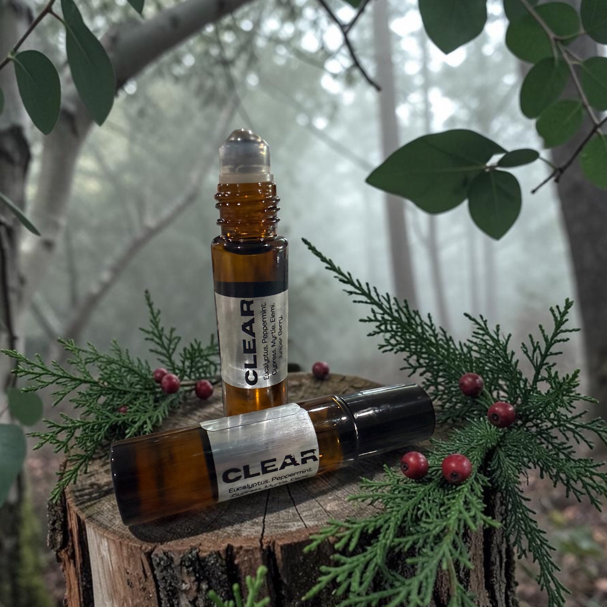 Clear Essential Oil Roller